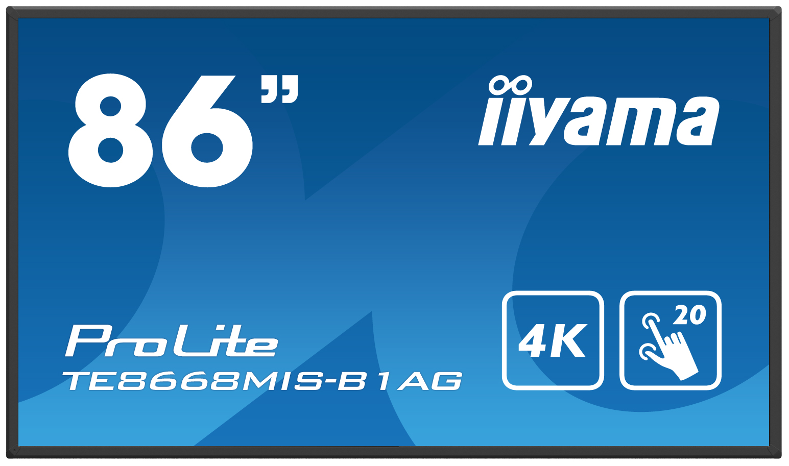 86' LCD iiyama ProLite TE8668MIS-B1AG -4K,IPS,375cd,8ms,repro,d�lk.ovl.,24/7,dotykov�