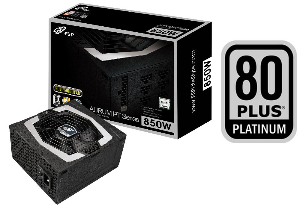 FSP/Fortron AURUM PT 850W 80PLUS PLATINUM, modular