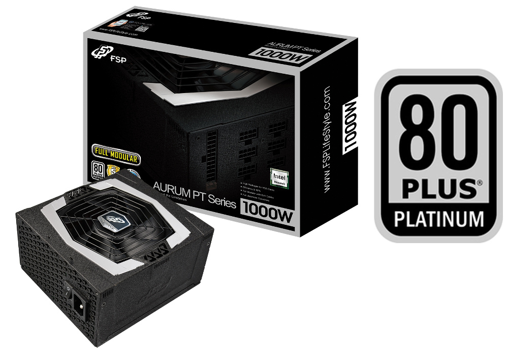 FSP/Fortron AURUM PT 1000W 80PLUS PLATINUM, modular