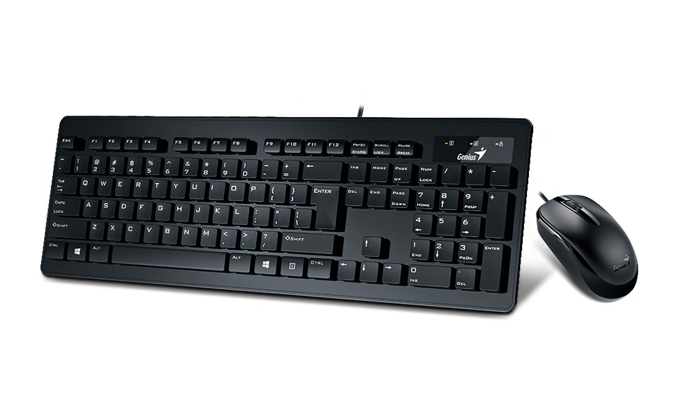set GENIUS SlimStar C130 USB black CZ+SK