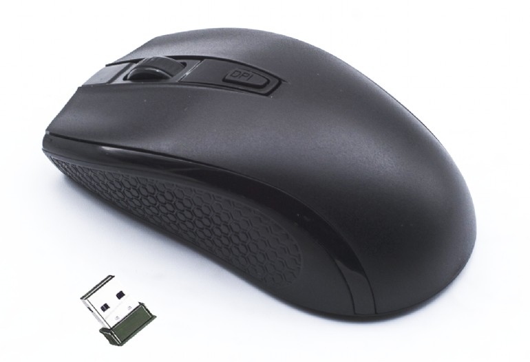 Gembird my� MUSW-107, bezdr�tov�, USB, �ern�