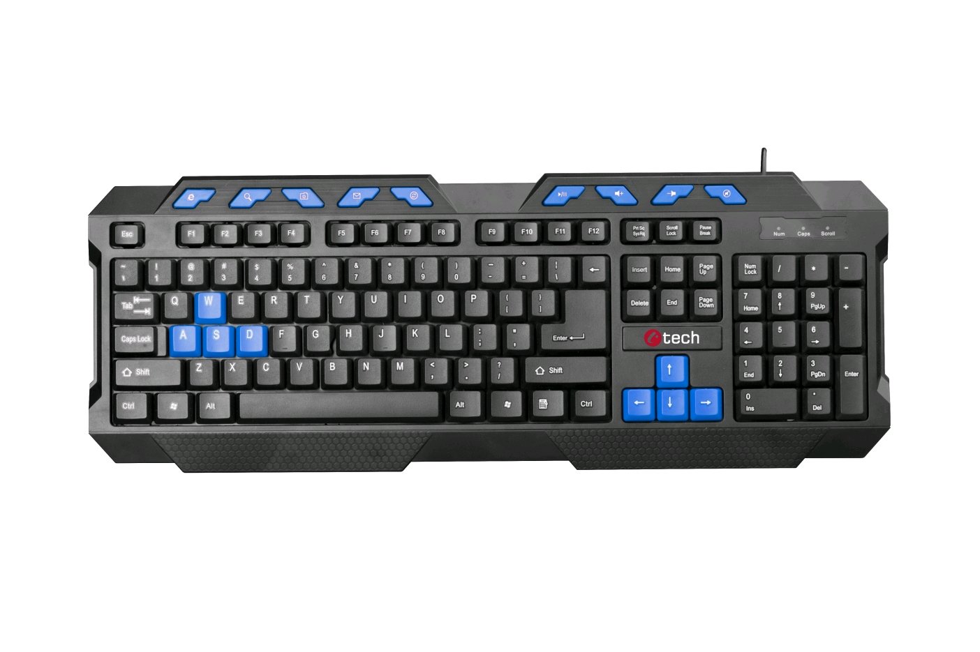 C-TECH GMK-102-B, USB, �erno-modr�, multimed