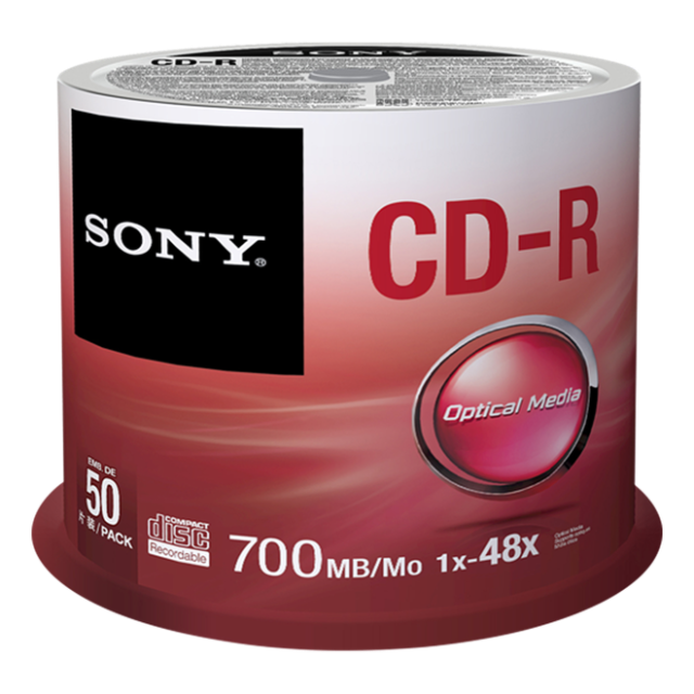 M�dia SONY CD-R 50CDQ-80SP,bal.50ks,SPINDL