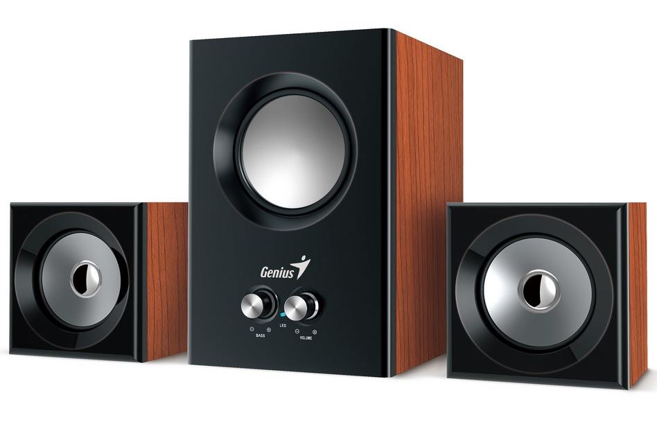 Speaker GENIUS SW-2.1 375 WOOD SPK 12W (6W+3W X 2)
