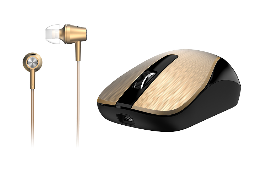 Set my� a sluch�tka GENIUS RS,MH-8015,Gold 