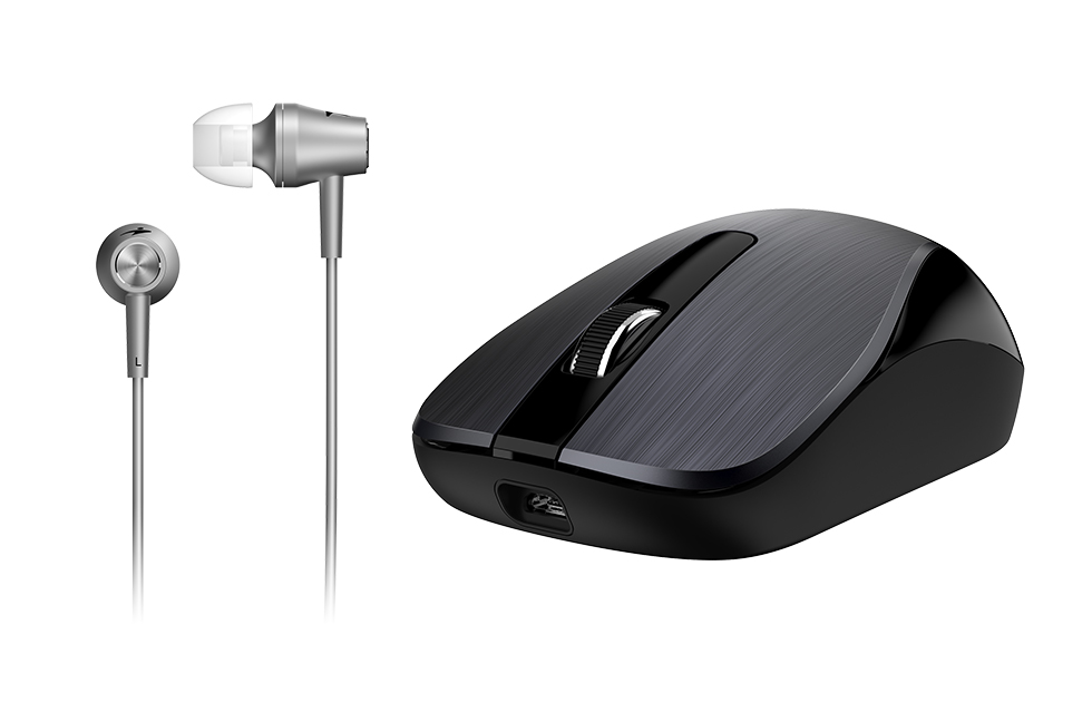 Set my� a sluch�tka GENIUS RS,MH-8015,Iron Gray 