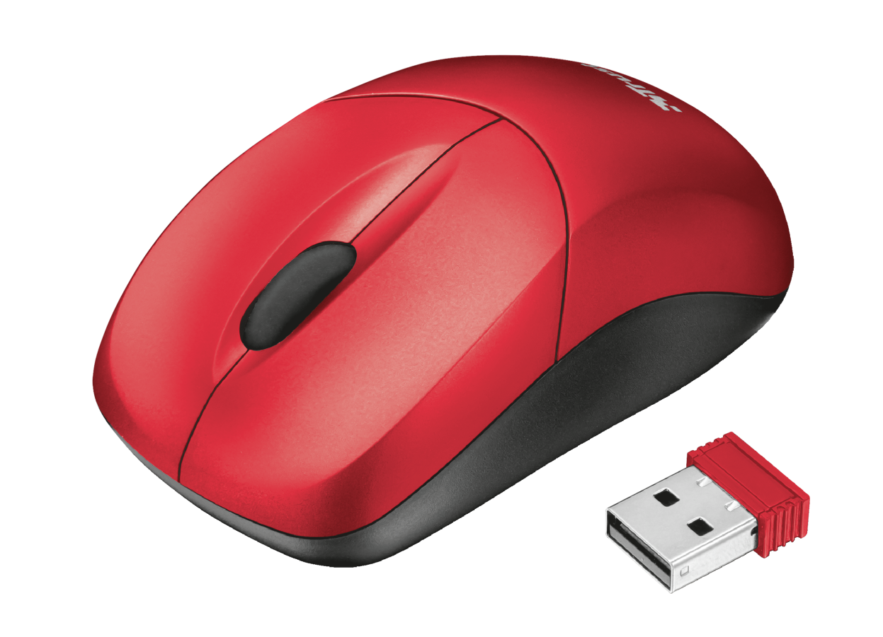 my� TRUST Inu Small Wireless Mouse - red