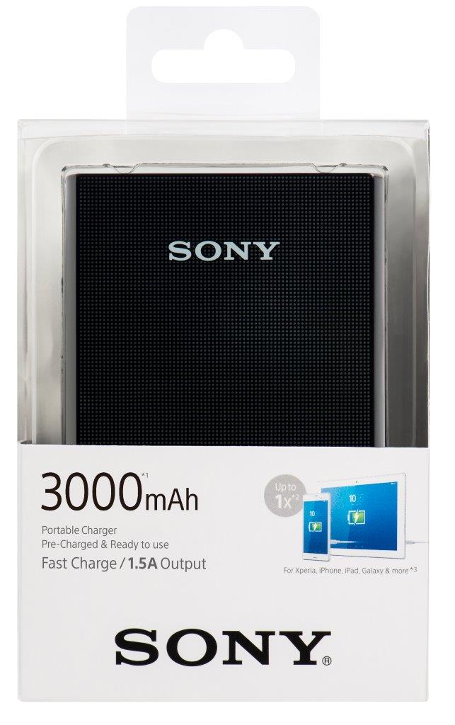 Sony Powerbank CP-E3B2 �ern�, 3000 mAH 