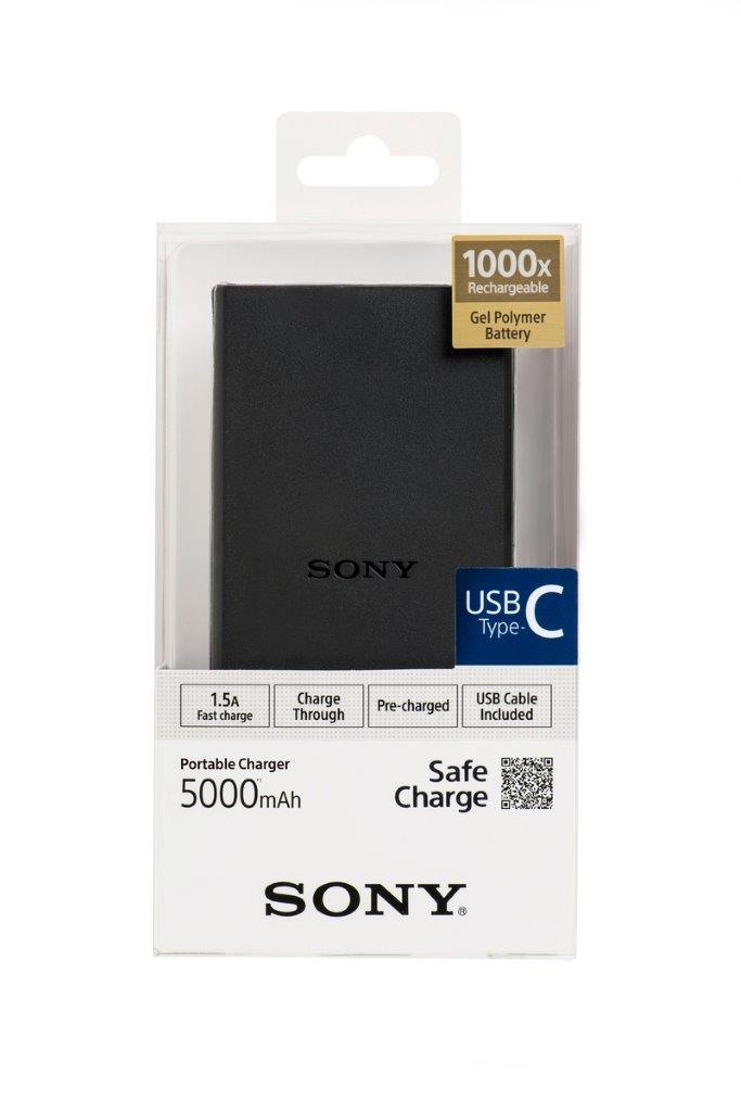 Sony Powerbank CP-V5BBC �ern�, 5000 mAh,USB-C 