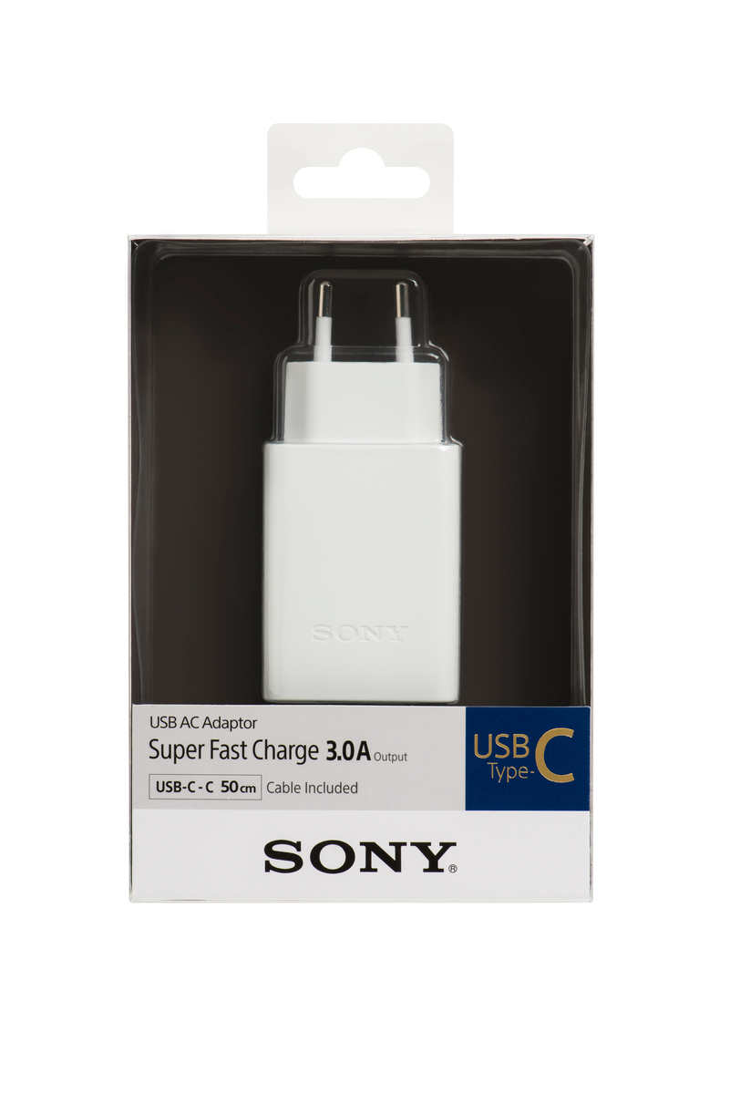 Sony USB AC adapt�r CP-AD3 b�l�, 3A, 1x USB-C