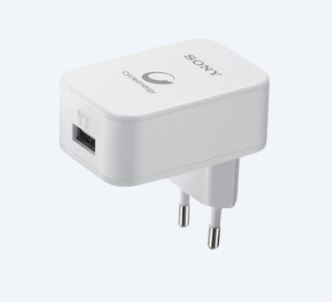 Sony AC/USB adapt�r, 1 port, 150cm A-B kabel