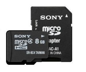 SONY microSD karta SR8A,8GB, class 4, adapter