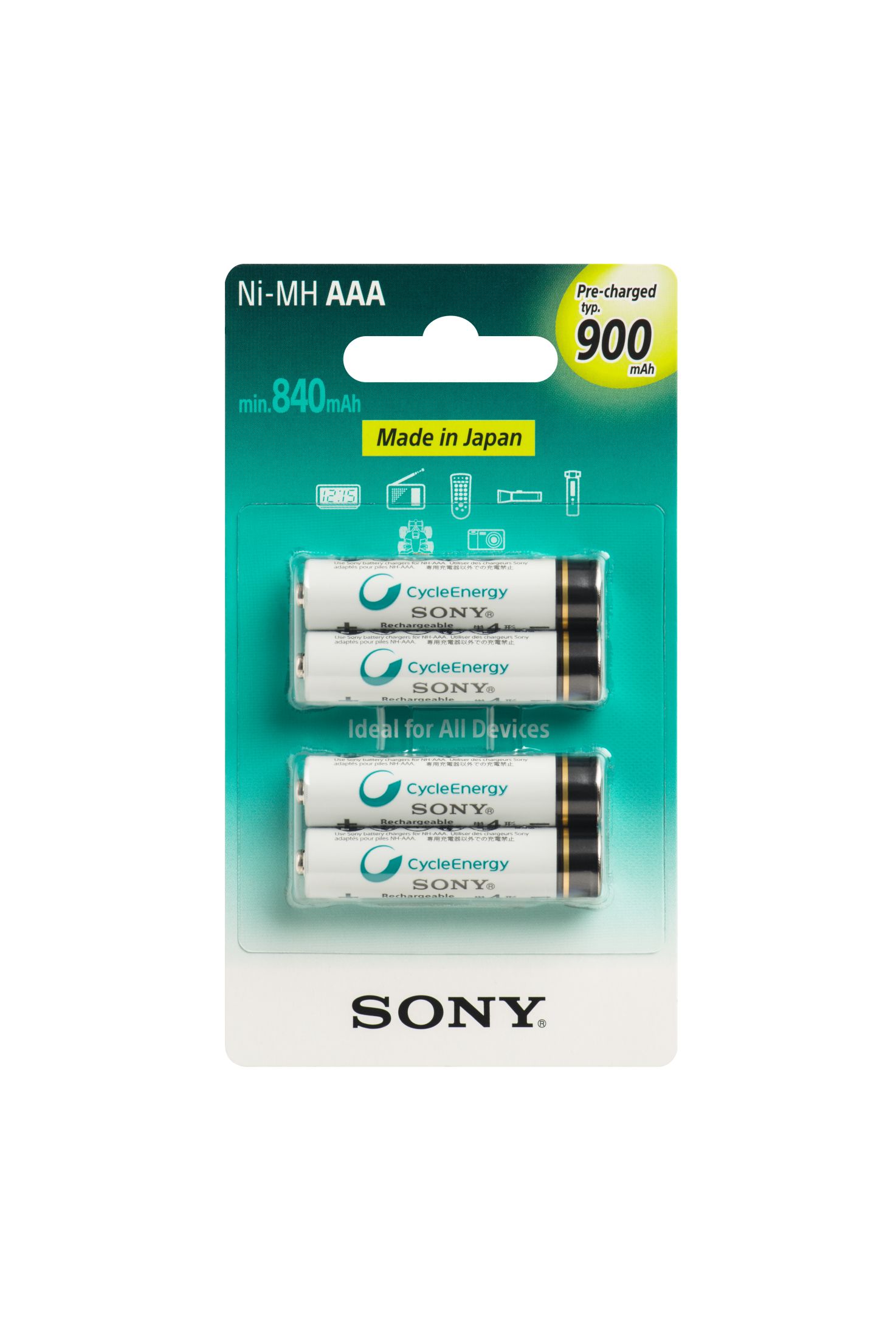 Sony NiMH AAA nab�jec� baterie 900mAh- 4ks