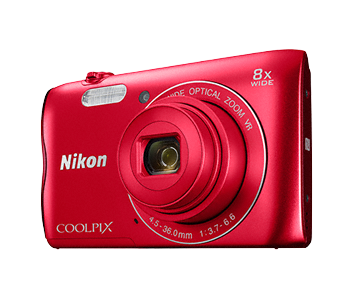 Nikon Coolpix A300 �erven�,20,1M, 8xOZ, HD Video