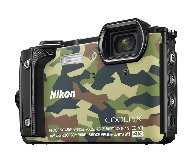Nikon Coolpix W300 kamufl�, 16MPx,5xOZ,4K Video