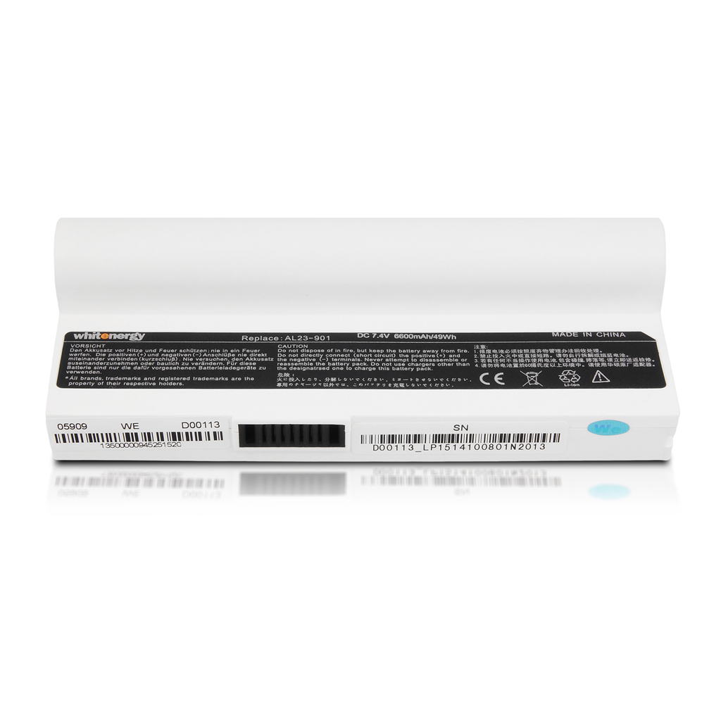 WE baterie pro Asus EEE PC 901 7,4V 6600mAh b�l� 