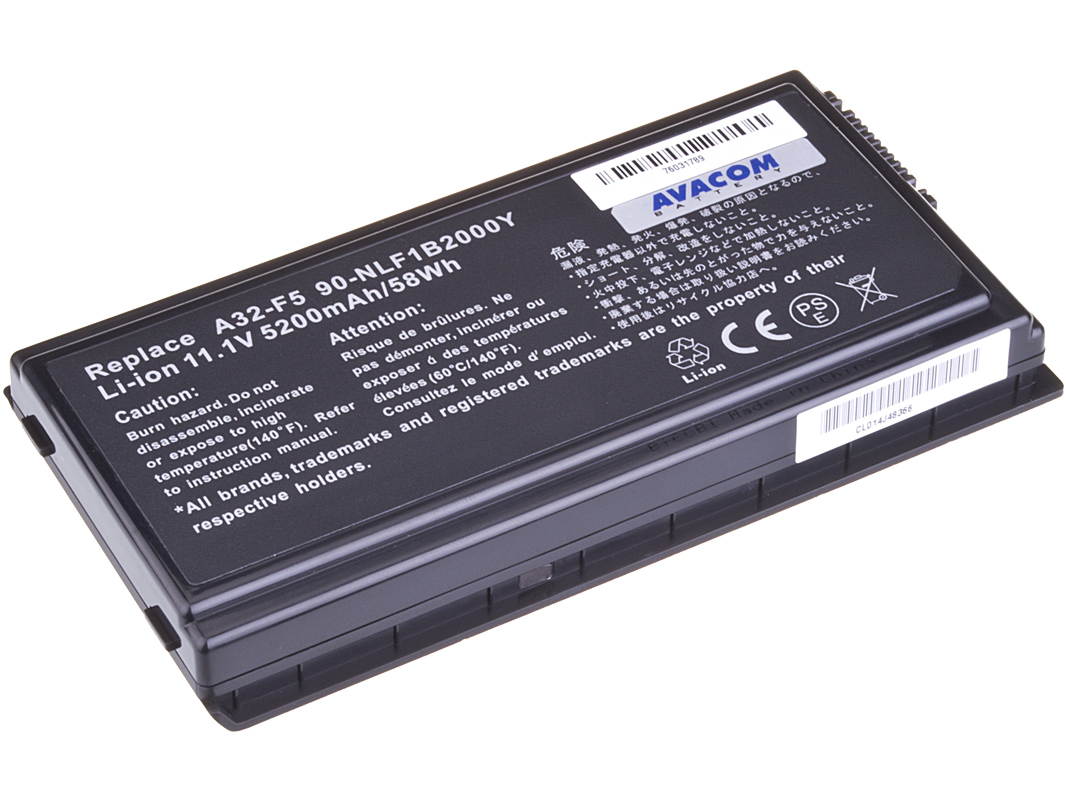 Baterie AVACOM NOAS-F5-806 pro Asus F5 series A32-F5 Li-Ion 11,1V 5200mAh 