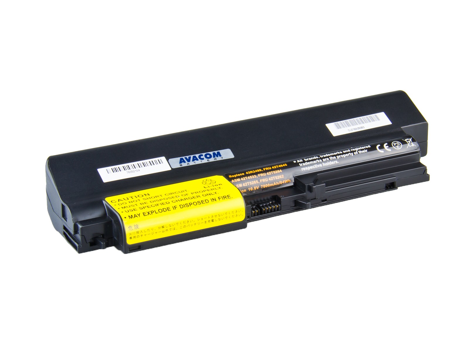 Baterie AVACOM NOLE-R61sh-806 pro Lenovo ThinkPad R61/T61, R400/T400 Li-Ion 10,8V 7800mAh / 84Wh 