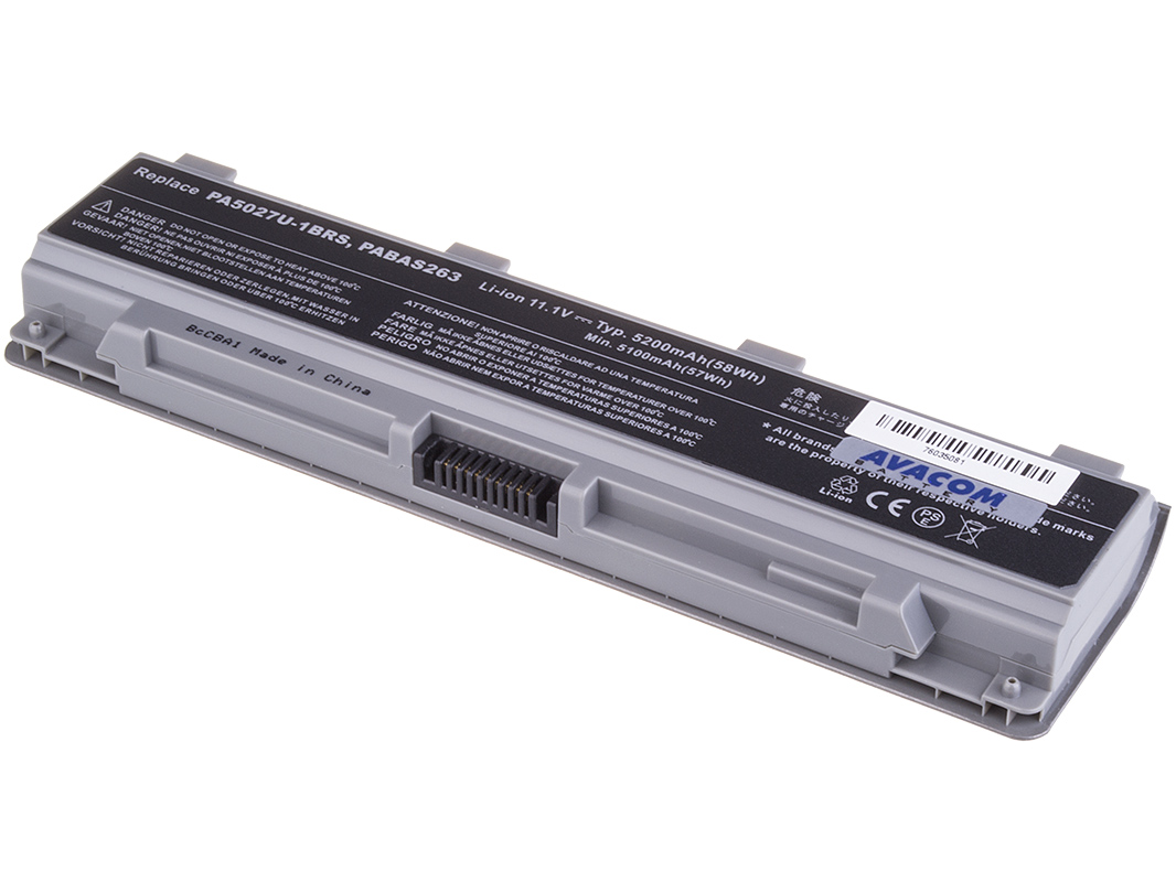 Baterie AVACOM NOTO-L850-806 pro Toshiba Satellite L850 Li-ion 11,1V 5200mAh/58Wh Metallic Silver 
