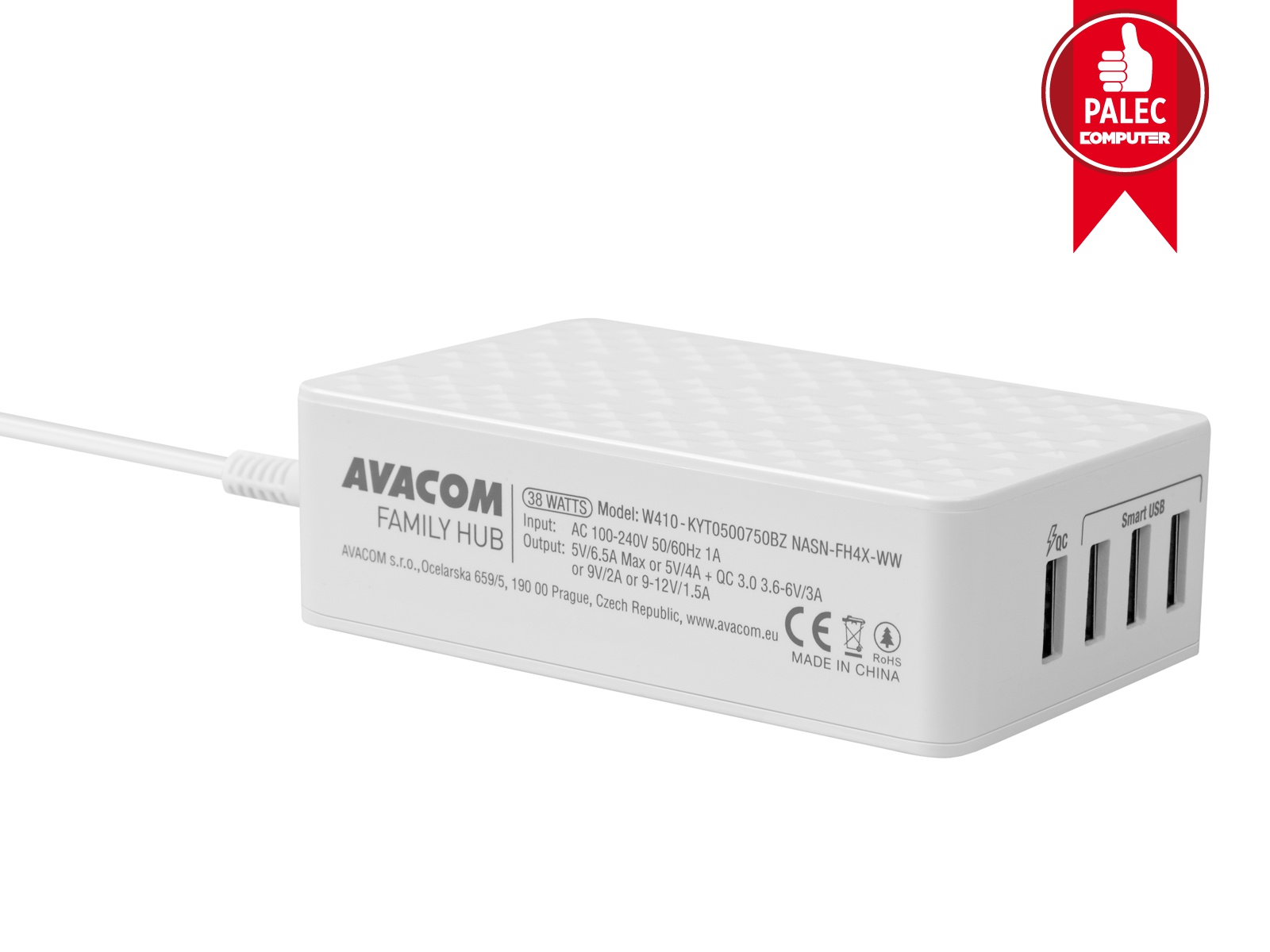 AVACOM FamilyHUB 4 portov� s�ov� nab�je�ka s QC