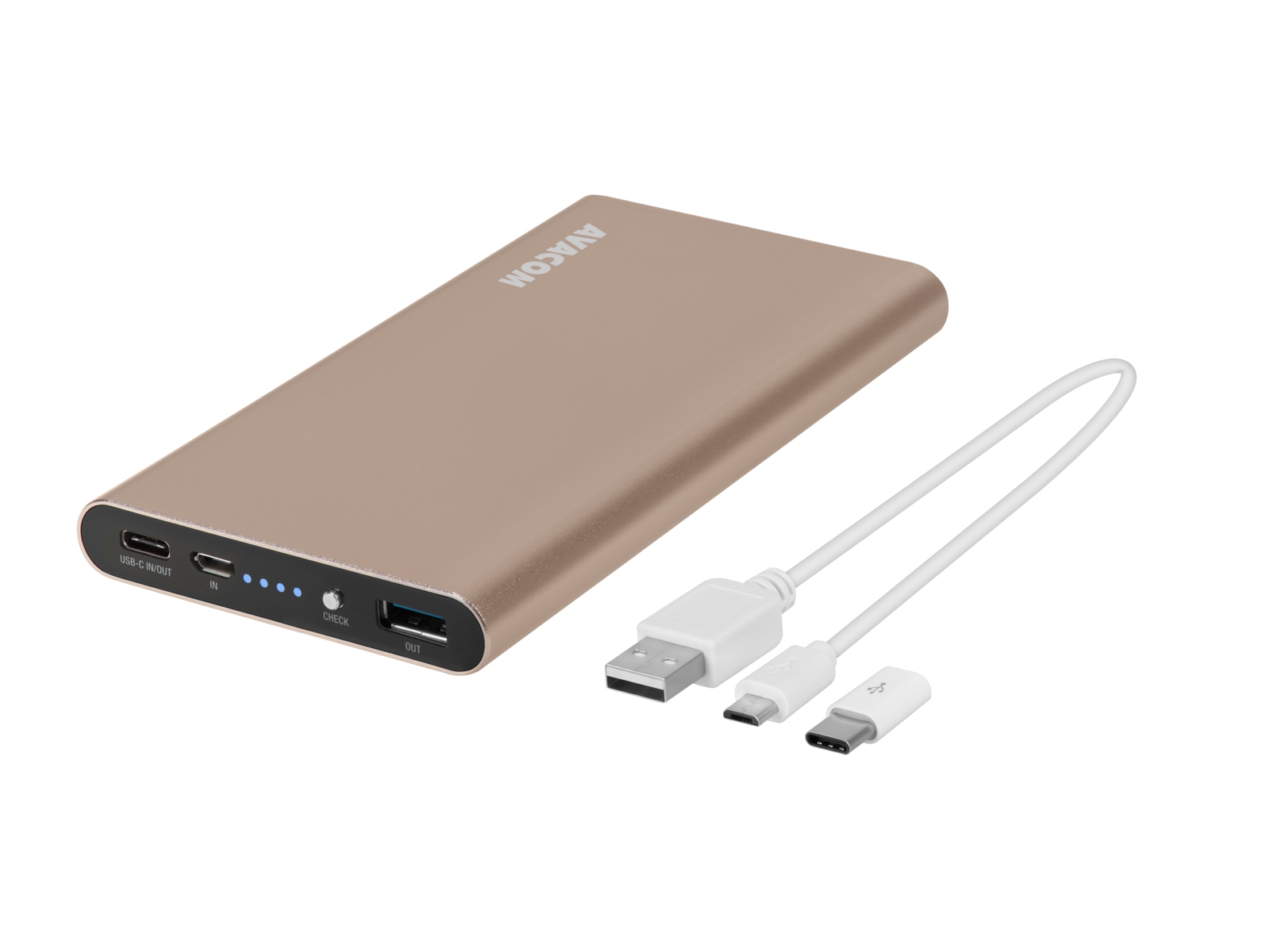 Power Bank AVACOM PRISMA AL-10, Li-Pol 10000mAh, USB-C, QC vstup a v�stup, zlat�