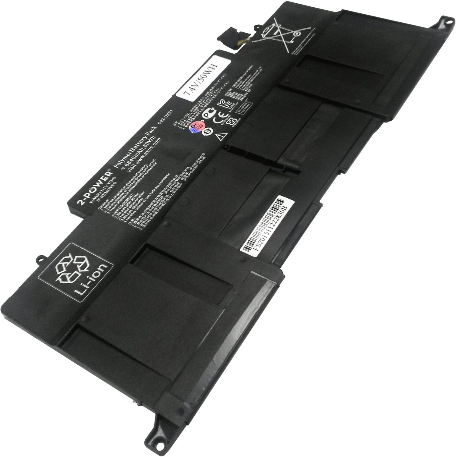 2-POWER Baterie 7,4V 6840mAh pro Asus UX31A, UX31E