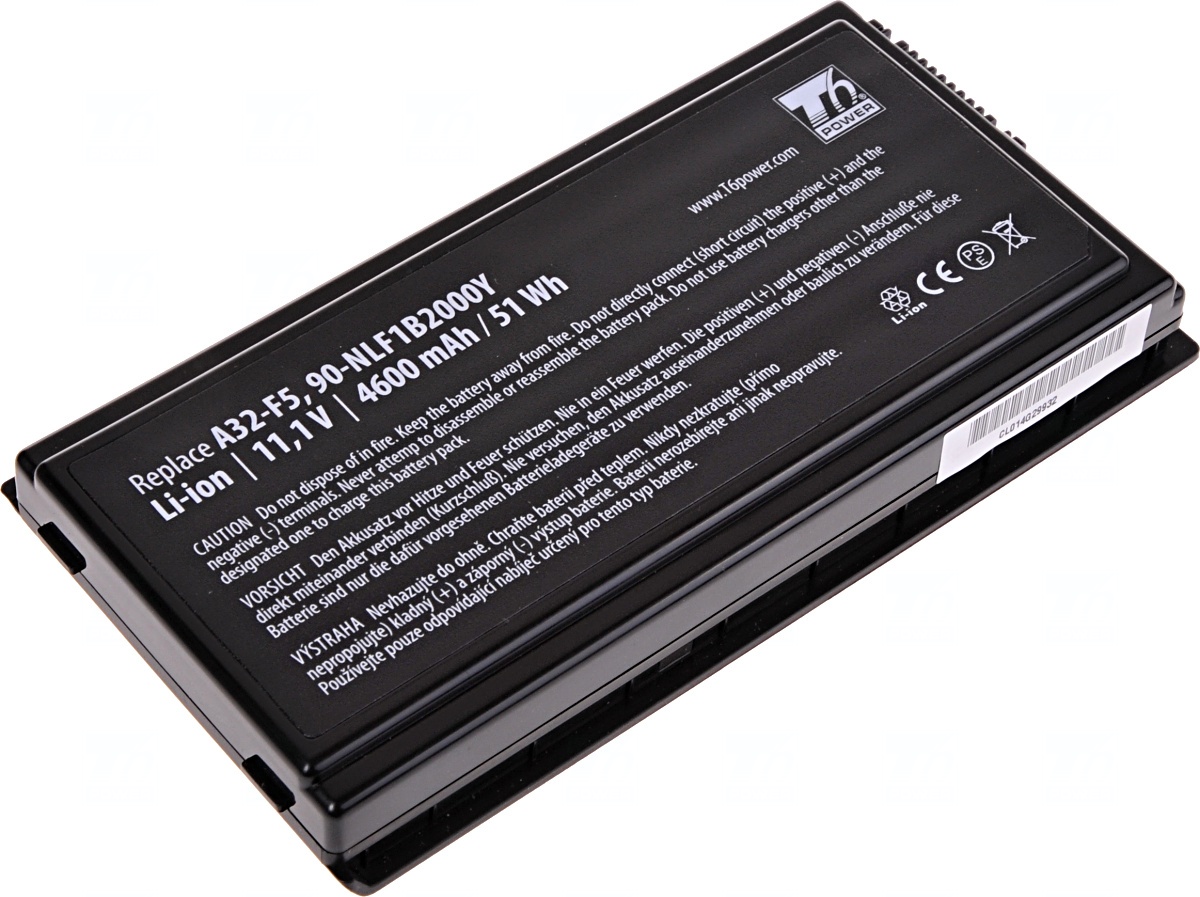 Baterie T6 power Asus F5, X50, X59, 5200mAh, 58Wh, 6cell 