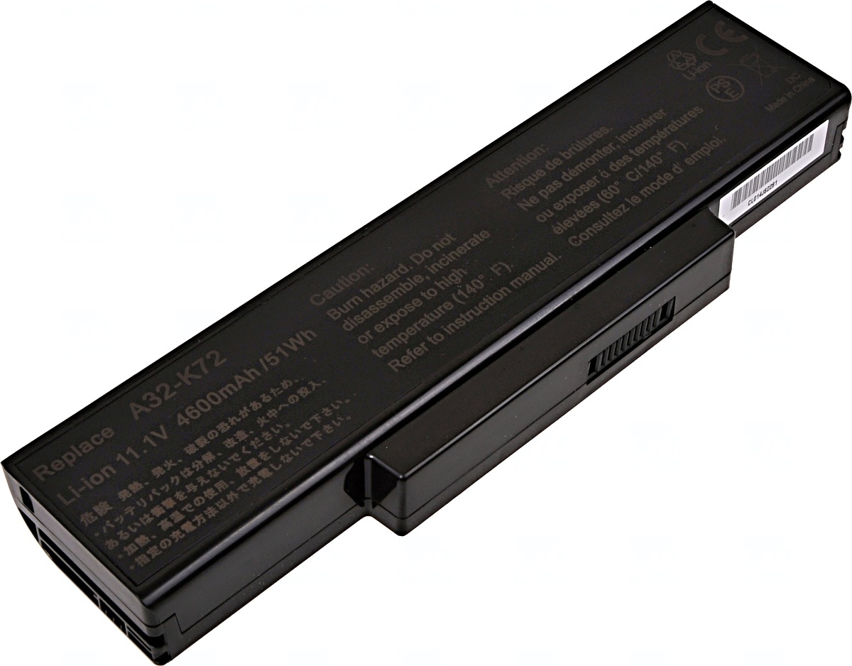 Baterie T6 power Asus K72, K73, A72, A73, N71, N73, X72, X73, X77, 5200mAh, 58Wh, 6cell 