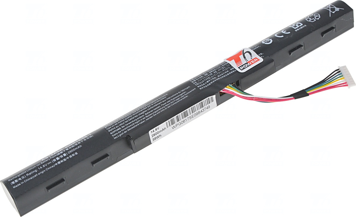 Baterie T6 power Acer Aspire E5-475, E5-575, E5-774, F5-771, TM P259-M, 2600mAh, 38Wh, 4cell