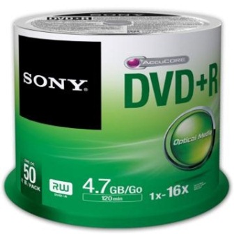 M�dia DVD+R SONY DPR-47, 4.7GB, 16x, 50ks SPINDL