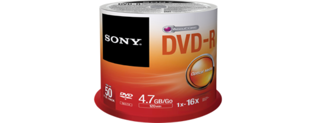 M�dia DVD-R SONY DMR-47, 4.7GB, 16x, 50ks SPINDL