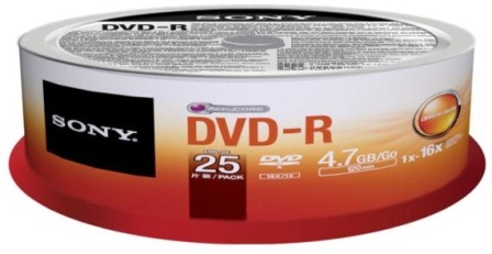 M�dia DVD-R SONY DMR-47SP,25ks pack, Spindl