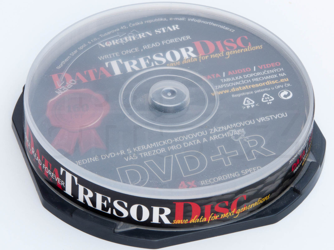 M�dia DVD+R DTD 160let �ivotnost 4,7GB 4x,100ks cb