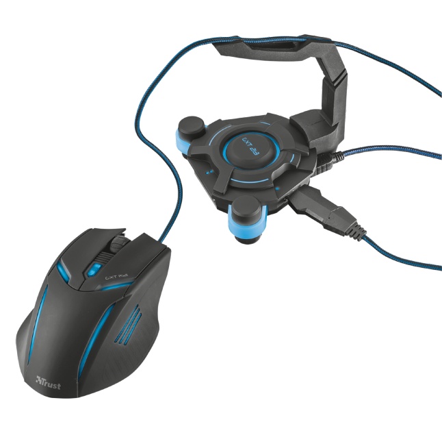 Rozbo�ova� TRUST GXT 213 USB Hub & Mouse Bungee