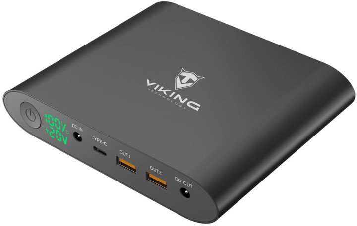 VIKING Notebook powerbank Smartech III QC3.0 25000mAh, �ed�. Powerbank pro notebook.