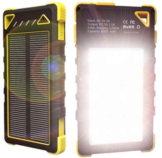 VIKING Sol�rn� outdoorov� powerbanka Akula I 8000mAh, 20Led, �lut�