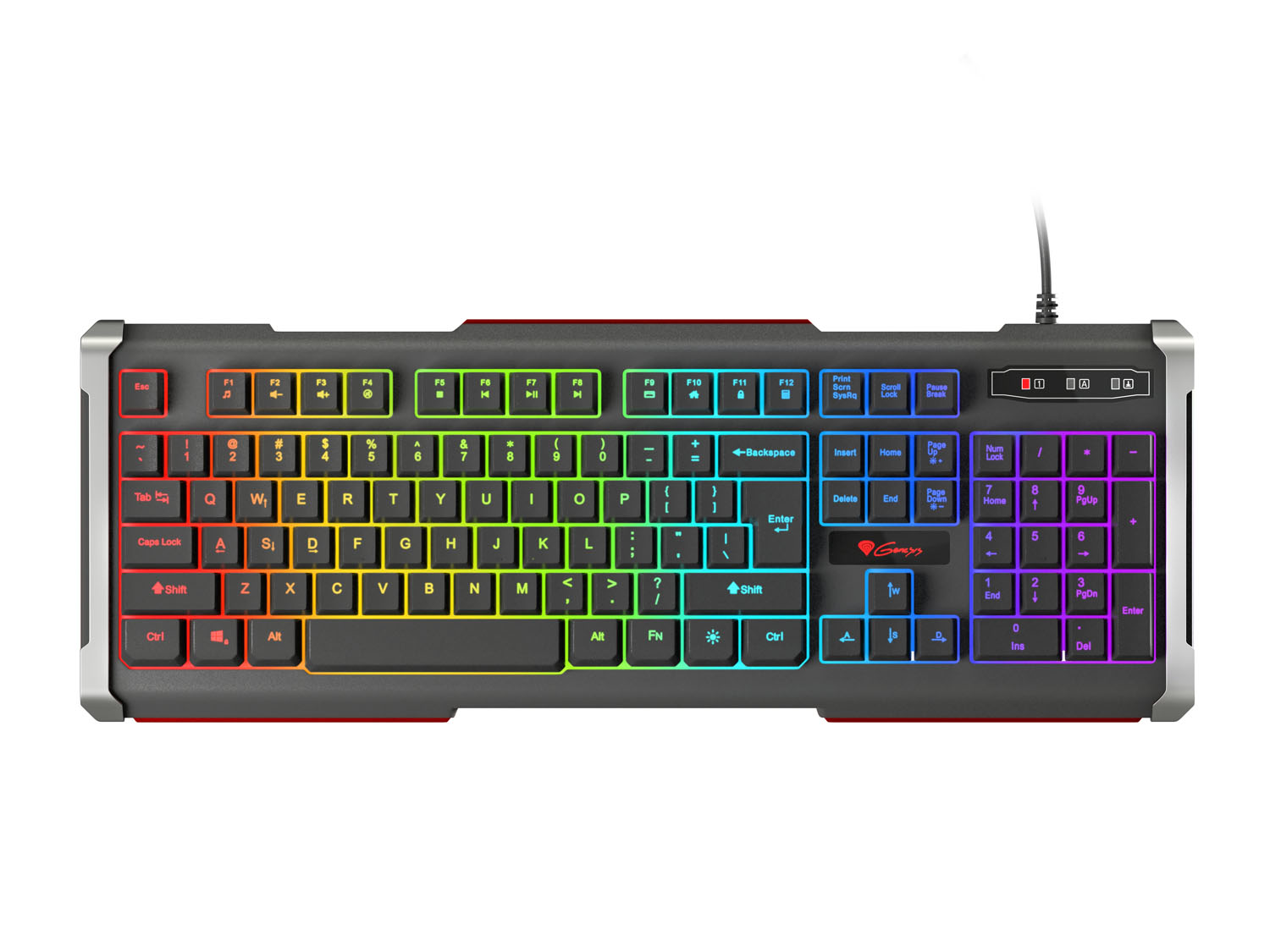 Hern� kl�vesnice Genesis Rhod 400 RGB, US layout, 6-z�nov� RGB podsv�cen�