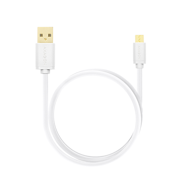 AXAGON HQ Kabel Micro USB, 2A, b�l�, 3 m