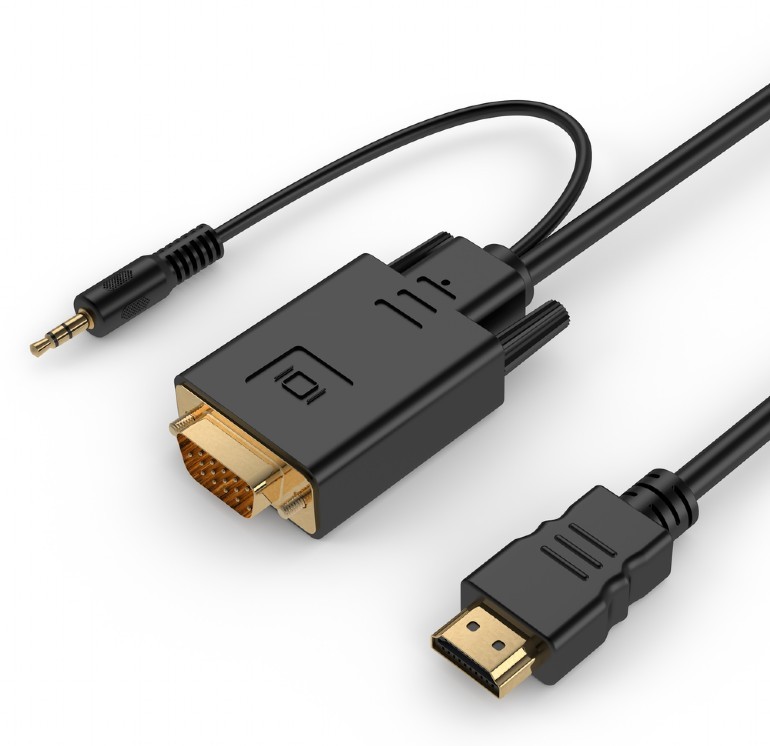 Gembird kabel HDMI - VGA+ mini Jack, 5m, �ern�