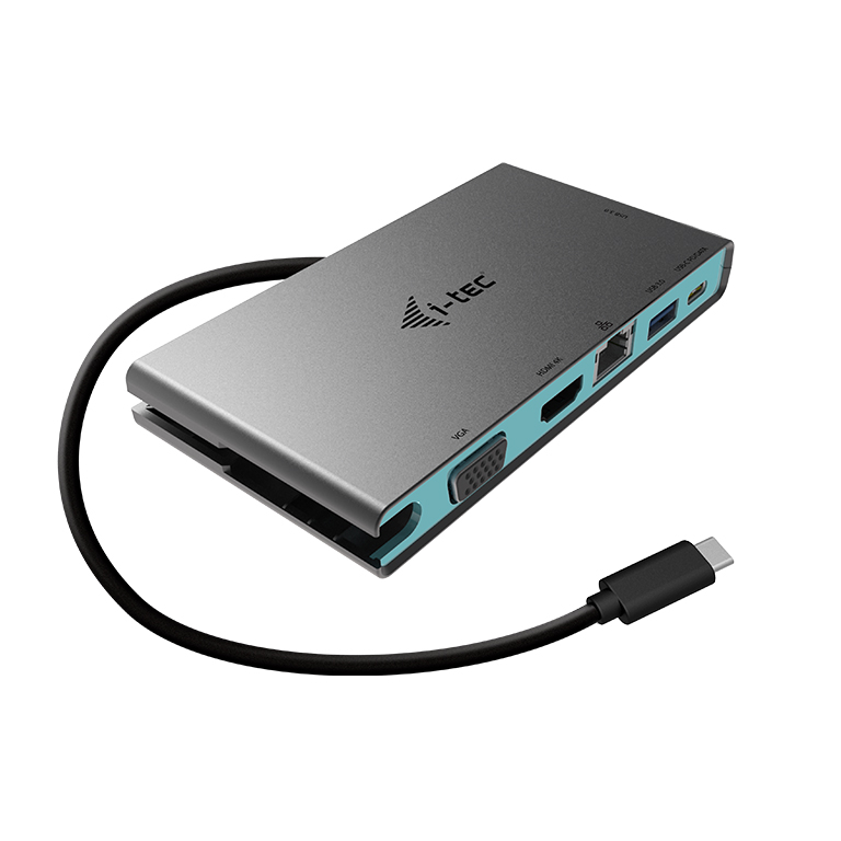 i-tec USB-C 4K Travel dokovac� stanice - multifunk�n� adapt�r, 1xHDMI 4K UHD nebo 1xVGA, kabel 20cm