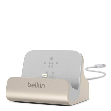 BELKIN Stoln� dokovac� stanice pro iPhone 5,5c,5s,6,6s, zlat� 