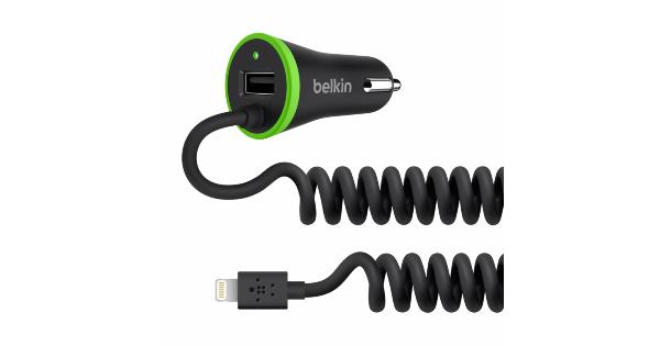 BELKIN Micro USB autonab�je�ka,3.4A, �ern�, + Lightning kabel