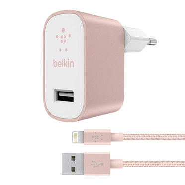 BELKIN Universal Home Charger + lightning cable, rose gold