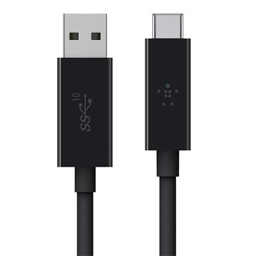 BELKIN kabel USB 3.1 USB-C to USB A 3.1, 1m, �ern� 