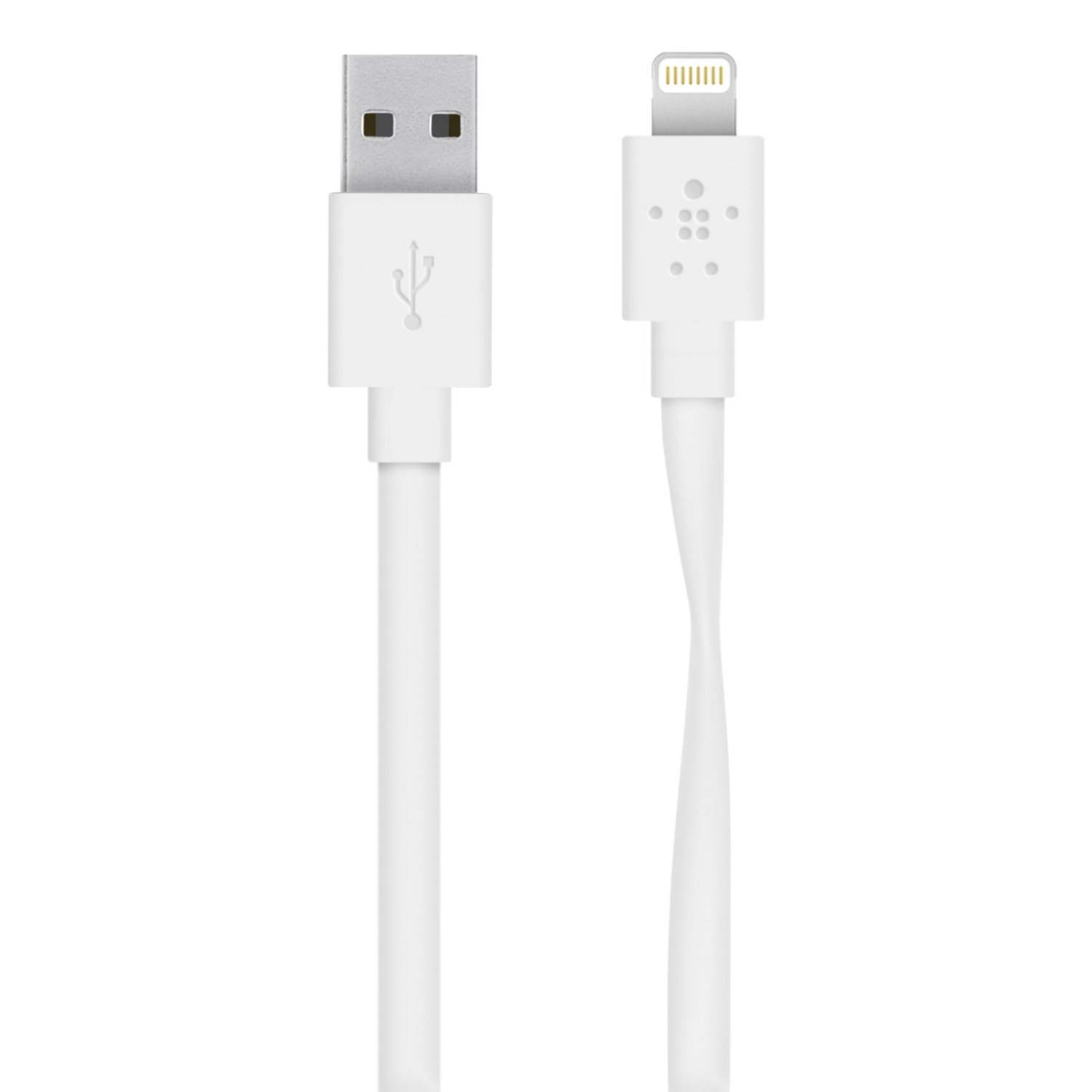 BELKIN MixIt Flat Lightning kabel, 1,2m, b�l� 