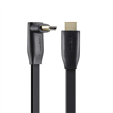 BELKIN HDMI - HDMI s Ethernet, bo�n� 90�, ploch�, zlacen�, 2m