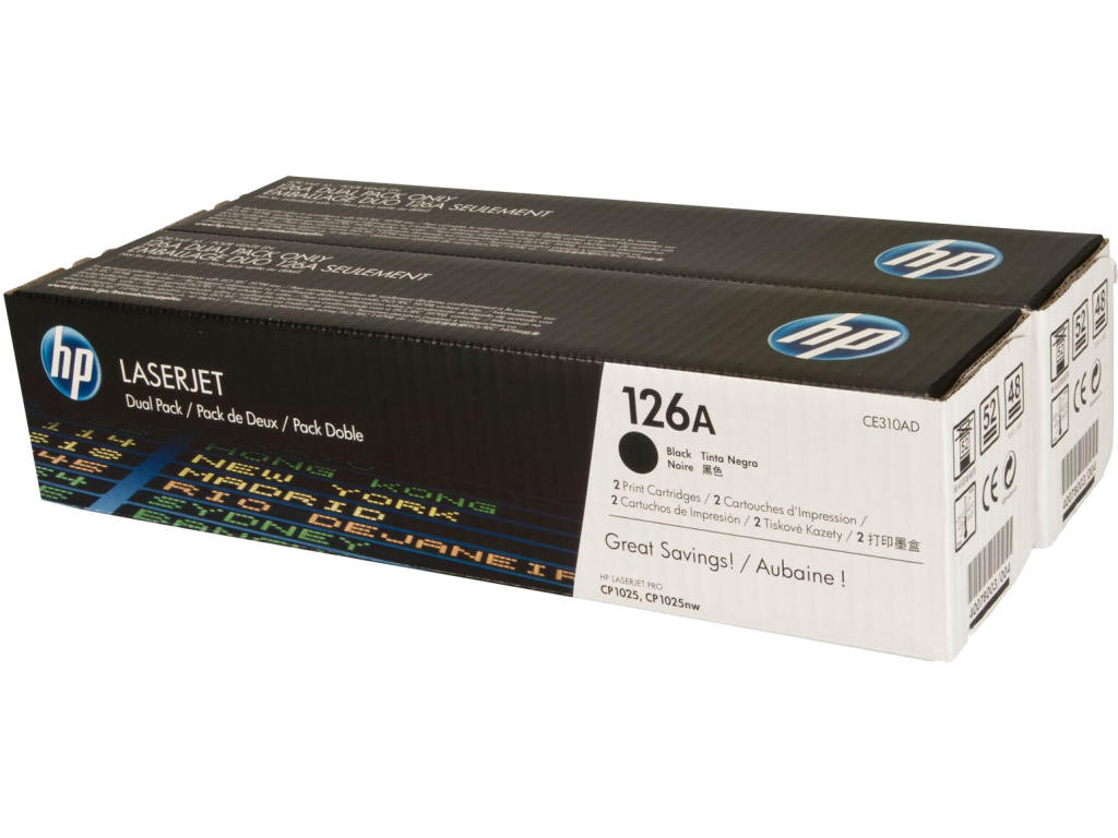 HP tiskov� kazeta �ern�, CE310AD - 2 pack