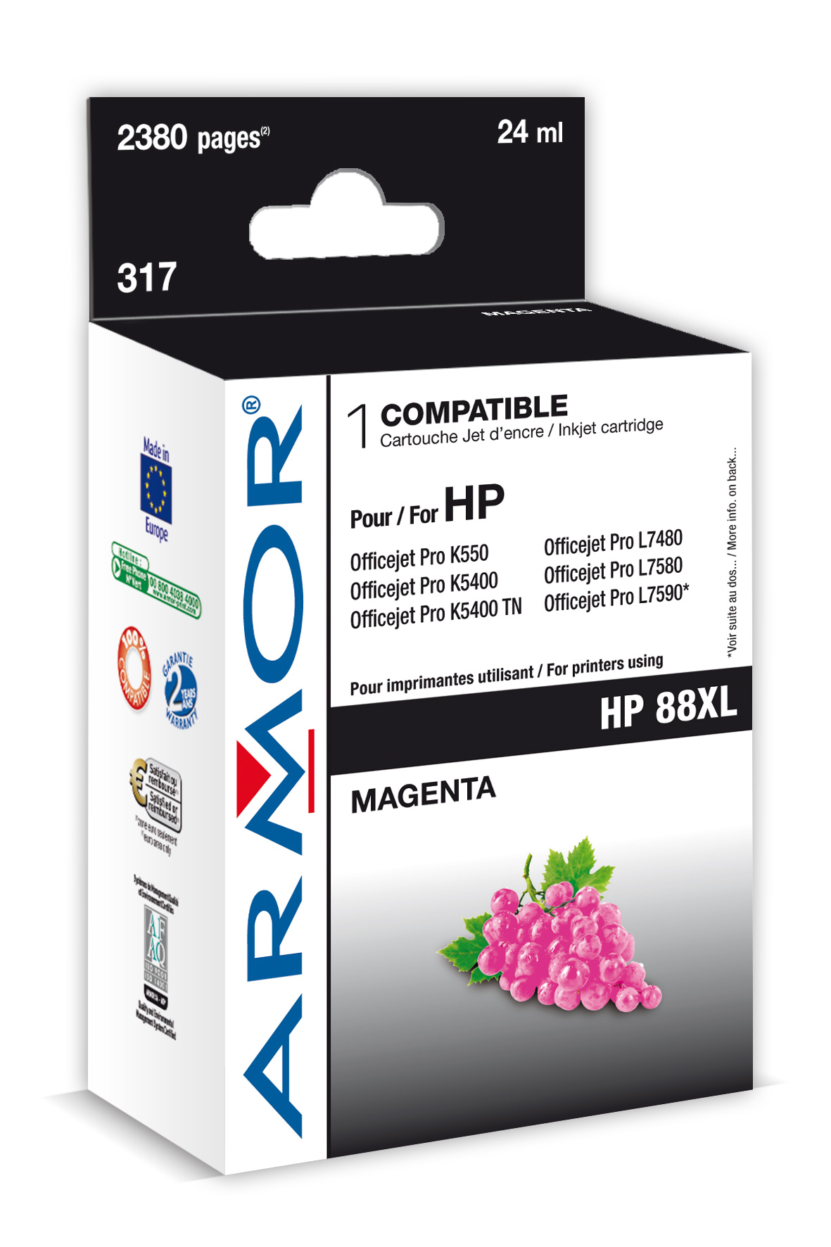 Armor ink-jet pro HP Officejet K550 20ml (C9392A)M