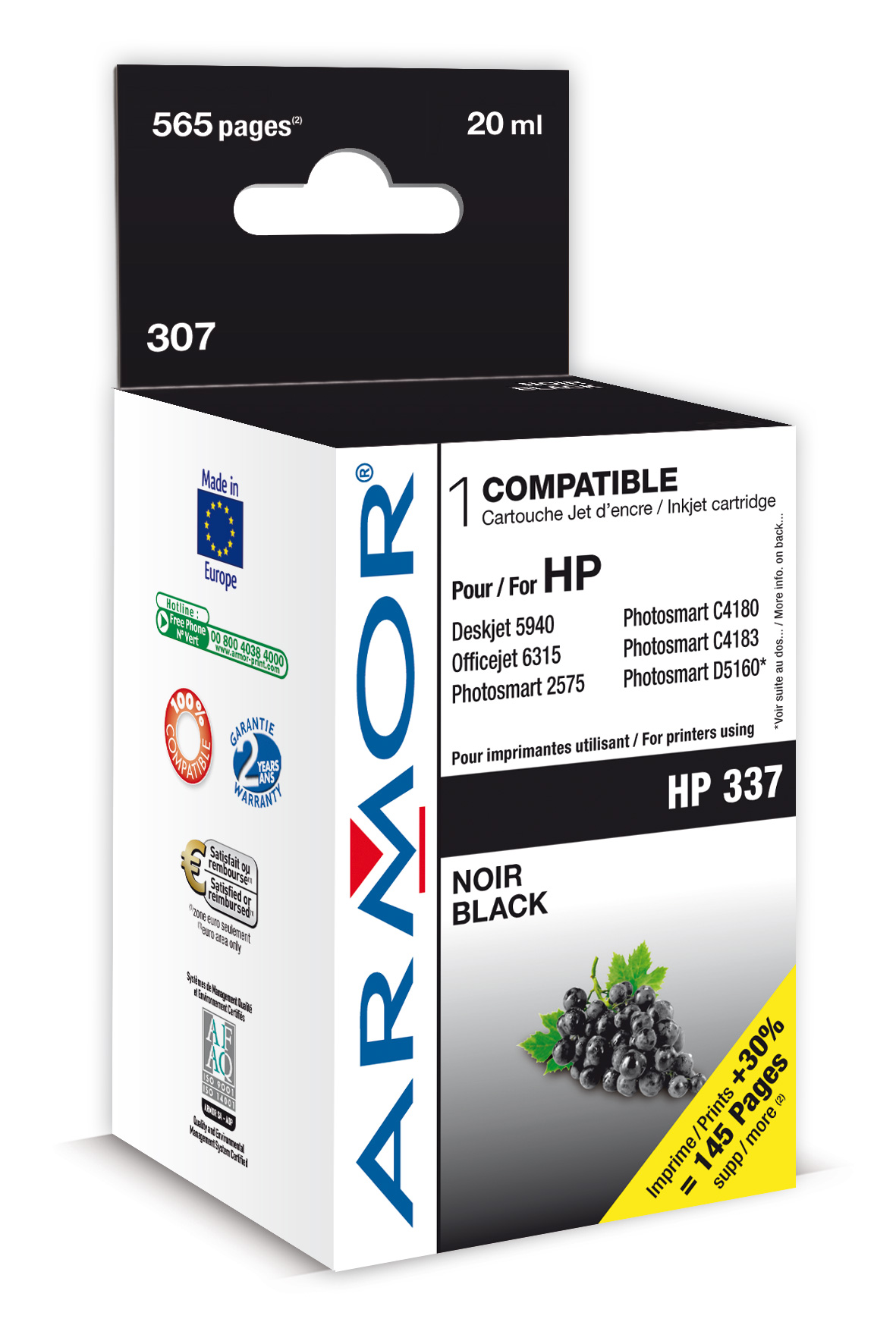 Armor ink-jet pro HP DJ 6980 20ml (C9364E )Bk