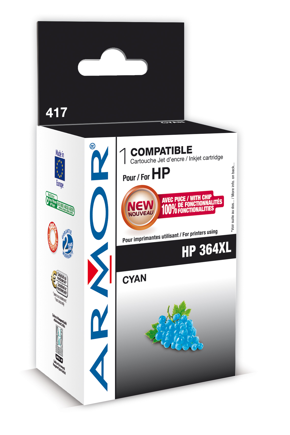 Armor ink-jet pro HP Photosmart B8550,12ml,Cyan